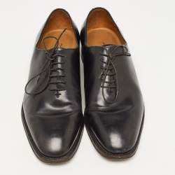Salvatore Ferragamo Black Leather Lace up Bit Loafers Size 43
