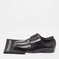 Salvatore Ferragamo Black Leather Lace Up Oxfords Size 43