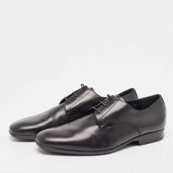Salvatore Ferragamo Black Leather Lace Up Oxfords Size 43
