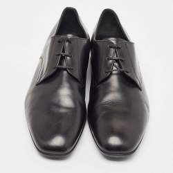Salvatore Ferragamo Black Leather Lace Up Oxfords Size 43