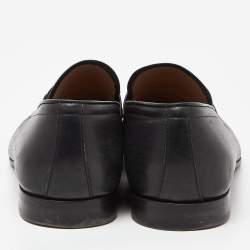 Pre Owned Salvatore Ferragamo Black Leather Horsebit Slip On Loafers Size 42