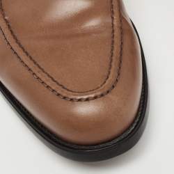 Pre Owned Salvatore Ferragamo Brown Leather Penny Loafers Size 40.5 