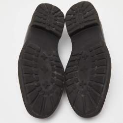 Pre Owned Salvatore Ferragamo Black Leather Loafers Size 44