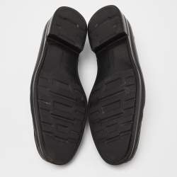 مملوكة مسبقًا Salvatore Ferragamo Black Leather Gancini Bit Loafers Size 44.5