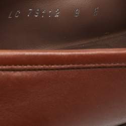 Pre Owned Salvatore Ferragamo Brown Leather Gancini Bit Loafers Size 43