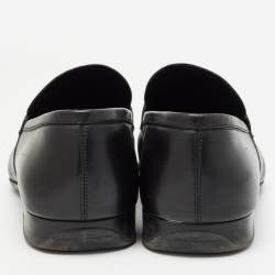 مملوكة مسبقًا Salvatore Ferragamo Black Leather Gancini Bit Loafers Size 43.5