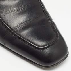 مملوكة مسبقًا Salvatore Ferragamo Black Leather Gancini Bit Loafers Size 43.5