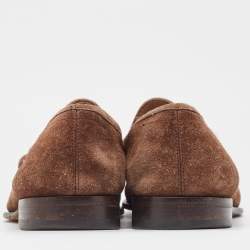Salvatore Ferragamo Brown Suede Loafers Size 41.5