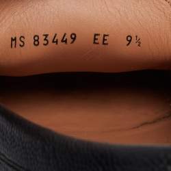 مملوكة مسبقًا Salvatore Ferragamo Black Leather Buckle Detail Loafers Size 43.5