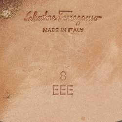 مملوكة مسبقًا Salvatore Ferragamo Orange Suede Gancini Driving Loafers Size 42