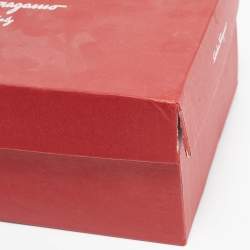 Pre Owned Salvatore Ferragamo Black Leather Gancini Loafers Size 39.5