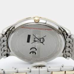 Pre Owned Salvatore Ferragamo Silver Two-Tone Stainless Steel Slim SFDE00418 Men's Wristwatch 40 mm