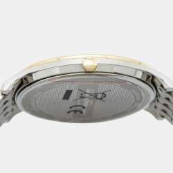 Pre Owned Salvatore Ferragamo Silver Two-Tone Stainless Steel Slim SFDE00418 Men's Wristwatch 40 mm