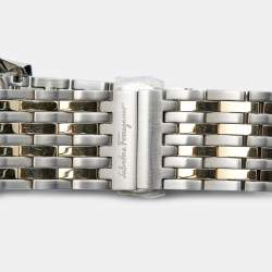Pre Owned Salvatore Ferragamo Silver Two-Tone Stainless Steel Slim SFDE00418 Men's Wristwatch 40 mm
