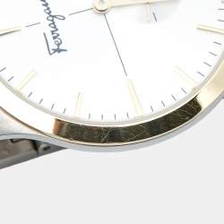 Pre Owned Salvatore Ferragamo Silver Two-Tone Stainless Steel Slim SFDE00418 Men's Wristwatch 40 mm