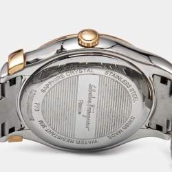 Pre Owned Salvatore Ferragamo 1898 Series FF3070014 Silver White Dial Two-Tone Stainless Steel Men's Wristwatch 40 mm
