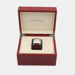 Pre Owned Salvatore Ferragamo Vara White Stainless Steel Men's Wristwatch 38 mm