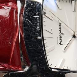 Pre Owned Salvatore Ferragamo Vara White Stainless Steel Men's Wristwatch 38 mm