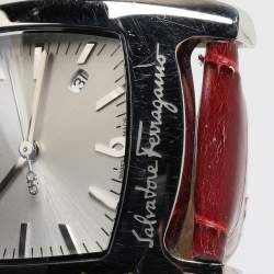 Pre Owned Salvatore Ferragamo Vara White Stainless Steel Men's Wristwatch 38 mm