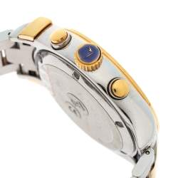 Pre Owned Salvatore Ferragamo White Two-Tone Stainless Steel 1898 Series F78LCQ9501 Men's Wristwatch 42 mm