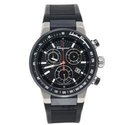 Salvatore Ferragamo Black Titanium & Ceramic F-55 SFDL00118 Men's Wristwatch 44 mm