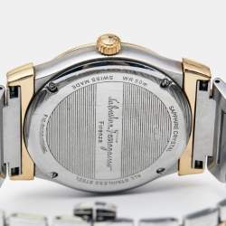 Pre Owned Salvatore Ferragamo Silver Two Tone Stainless Steel F10 Men's Wristwatch 38 mm