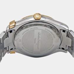 Pre Owned  Salvatore Ferragamo Black Two-Tone Stainless Steel 1898 F62LBQ9509S095 Men's Wristwatch 39 mm