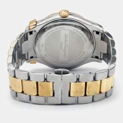 Pre Owned  Salvatore Ferragamo Black Two-Tone Stainless Steel 1898 F62LBQ9509S095 Men's Wristwatch 39 mm
