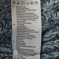 Pre Owned Sandro Blue Heavy Wool Knit Crew Neck Sweater XXL