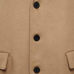 Sandro Beige Wool Single Breasted Overcoat XL
