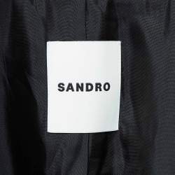 Sandro Beige Wool Single Breasted Overcoat XL