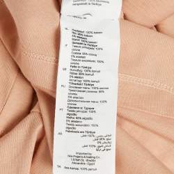 Pre Owned Sandro Pink Peach Pink Heart Jersey Crewneck T-Shirt XL