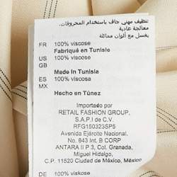 Sandro Ivory Pinstriped Crepe Flow Shirt S