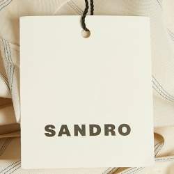Sandro Ivory Pinstriped Crepe Flow Shirt S