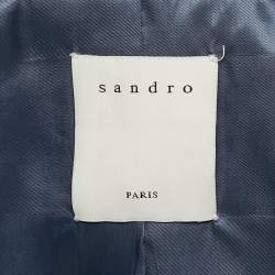 Sandro Blue Wool Single Breasted Blazer M