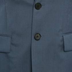 Sandro Blue Wool Single Breasted Blazer M