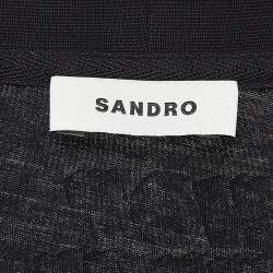 Sandro x Hot Stuff Black Embroidered Crew Neck T-shirt L
