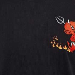 Sandro x Hot Stuff Black Embroidered Crew Neck T-shirt L