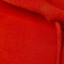 Sandro Dark Orange Logo Embroidered Cotton Hoodie M