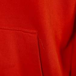 Sandro Dark Orange Logo Embroidered Cotton Hoodie M
