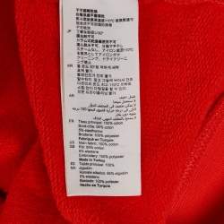 Sandro Dark Orange Logo Embroidered Cotton Hoodie M