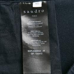Pre Owned Sandro Navy Blue Knit Joggers XL