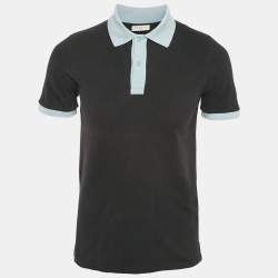 Sandro Navy Blue Cotton Pique Polo T-Shirt S