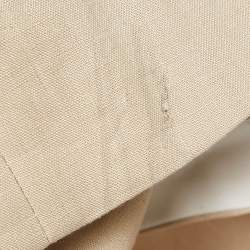 Sandro Cream Linen Regular Fit Trousers M