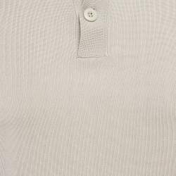 Pre Owned Sandro Grey Jersey Polo T-Shirt M