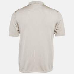 Pre Owned Sandro Grey Jersey Polo T-Shirt M
