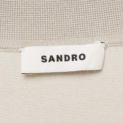 Pre Owned Sandro Grey Jersey Polo T-Shirt M