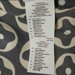 Pre Owned Sandro Black Printed Crepe Loose Fit Shirt XS