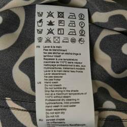 Pre Owned Sandro Black Printed Crepe Loose Fit Shirt XS