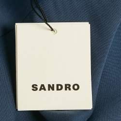 Sandro Blue Satin Requin Shirt XS